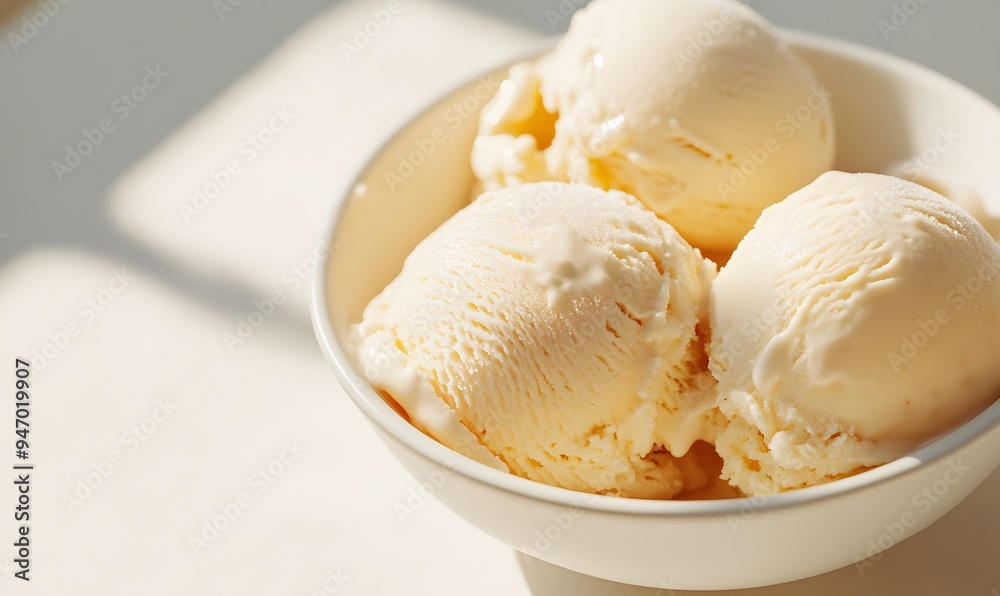 the surface of vanilla ice cream, Generative AI the surface of vanilla ice cream, Generative AI