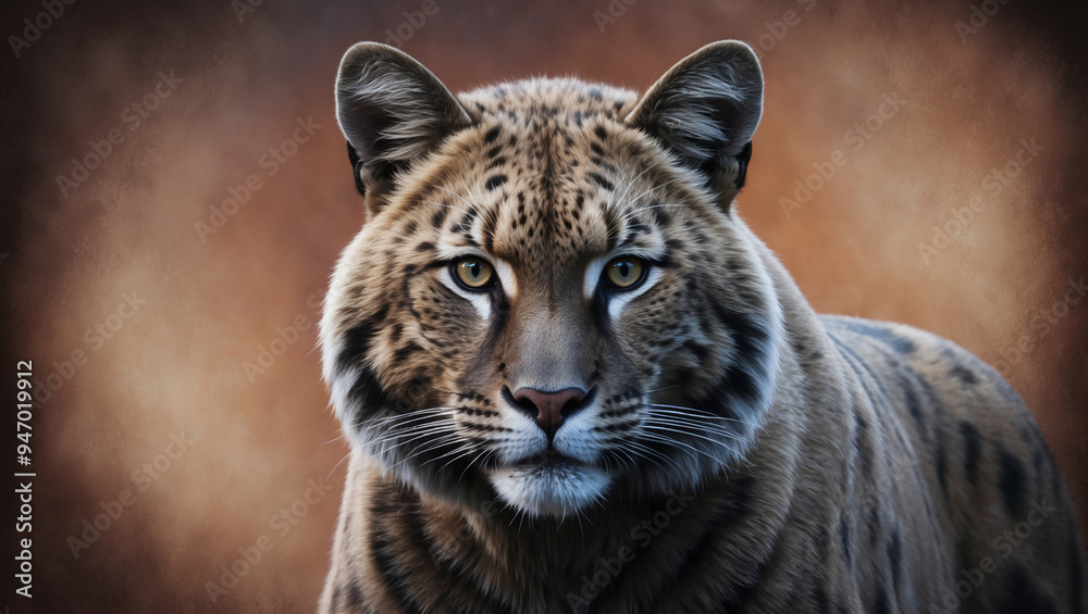 Obraz premium portrait of a tiger on black background with a beautiful background