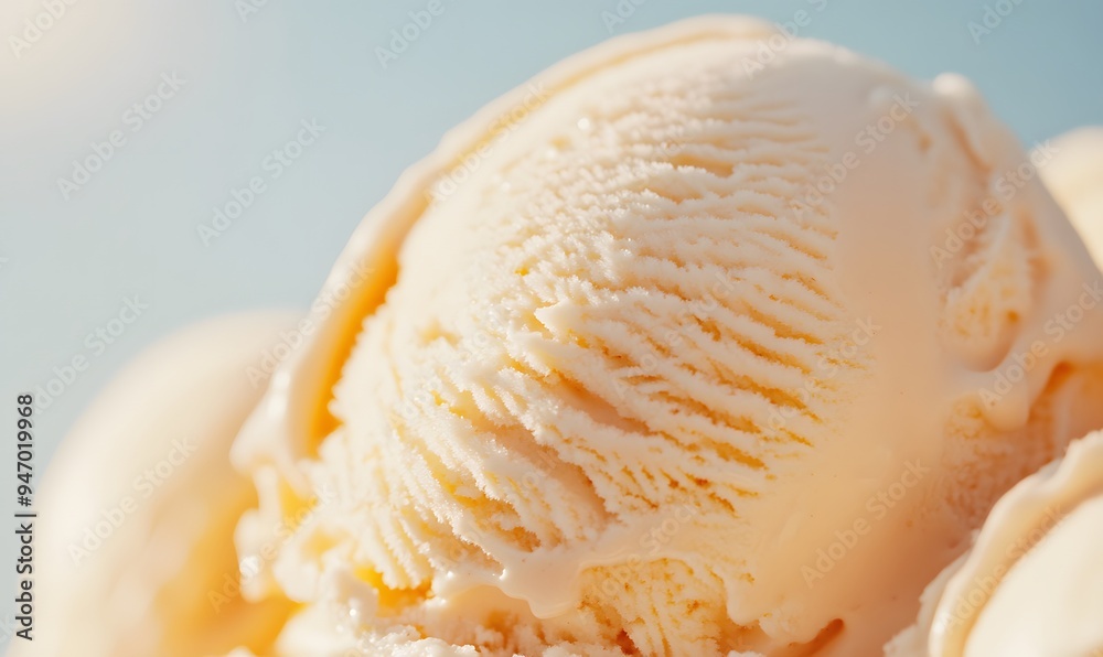 the surface of vanilla ice cream, Generative AI the surface of vanilla ice cream, Generative AI