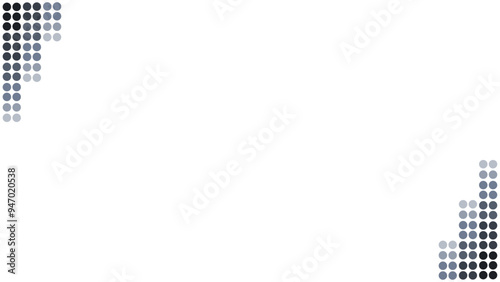 Background white with gradient black dots. Vector can be used for banners, posters, power points, templates, slides, etc.