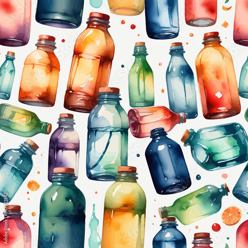 Bottle Ilustration Painting Background Very Cool