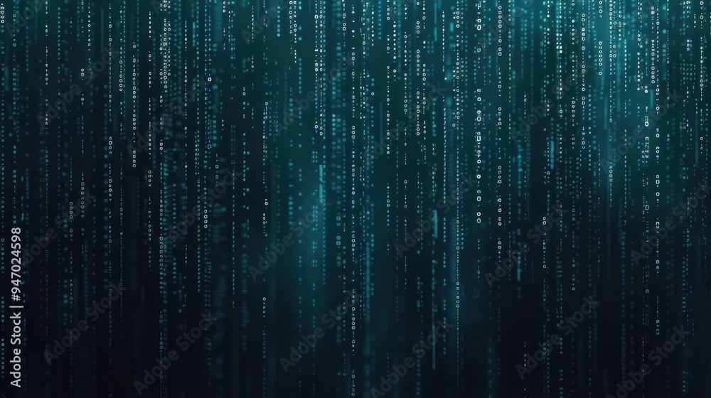 Digital Rain Abstract Background