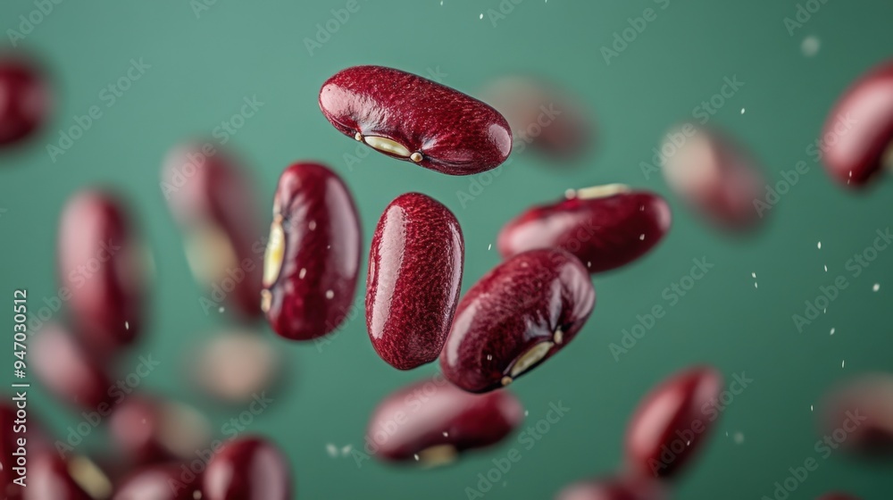 Dynamic Shot of Floating Red Beans Dynamic Shot of Floating Red Beans