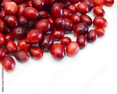 Cranberry isolated on white background photo