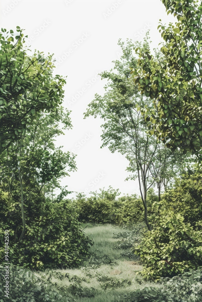 A rural dirt road flanked by lush greenery, ideal for outdoor photography or scenic backgrounds A rural dirt road flanked by lush greenery, ideal for outdoor photography or scenic backgrounds