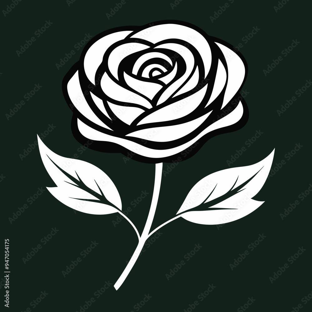 Set of rose and leaf silhouettes ideal for creating elegant patterns
Set of rose and leaf silhouettes ideal for creating elegant patterns