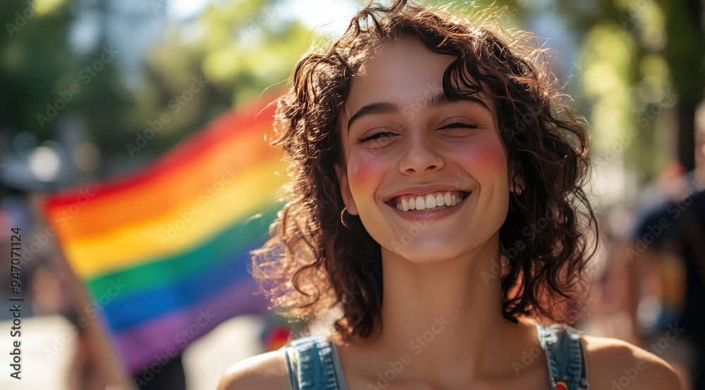 Mulheres sorrindo em evento ao ar livre com bandeiras do arco-íris ao fundo, representando orgulho LGBTQIA+, capturadas por IA generativa.
Mulheres sorrindo em evento ao ar livre com bandeiras do arco-íris ao fundo, representando orgulho LGBTQIA+, capturadas por IA generativa.