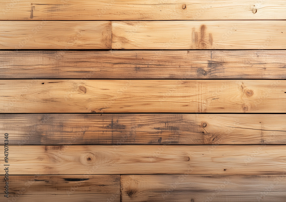 Horizontal wooden planks with uneven surface and dark stains. Rustic wood texture background. Horizontal wooden planks with uneven surface and dark stains. Rustic wood texture background.