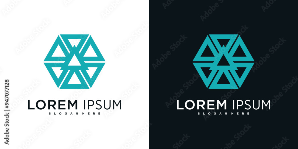 Company logo design elements, abstract hexagons. Premium Vector Company logo design elements, abstract hexagons. Premium Vector
