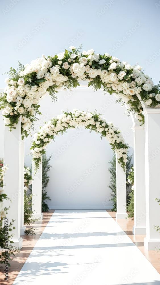 White Floral Wedding Archway White Floral Wedding Archway
