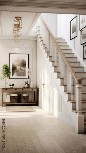 Elegant Scandinavian Foyer with Natural Light