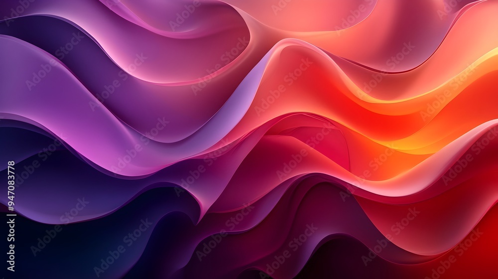 Obraz premium Smooth Abstract Shapes Composition with Gradient Tones Art Design