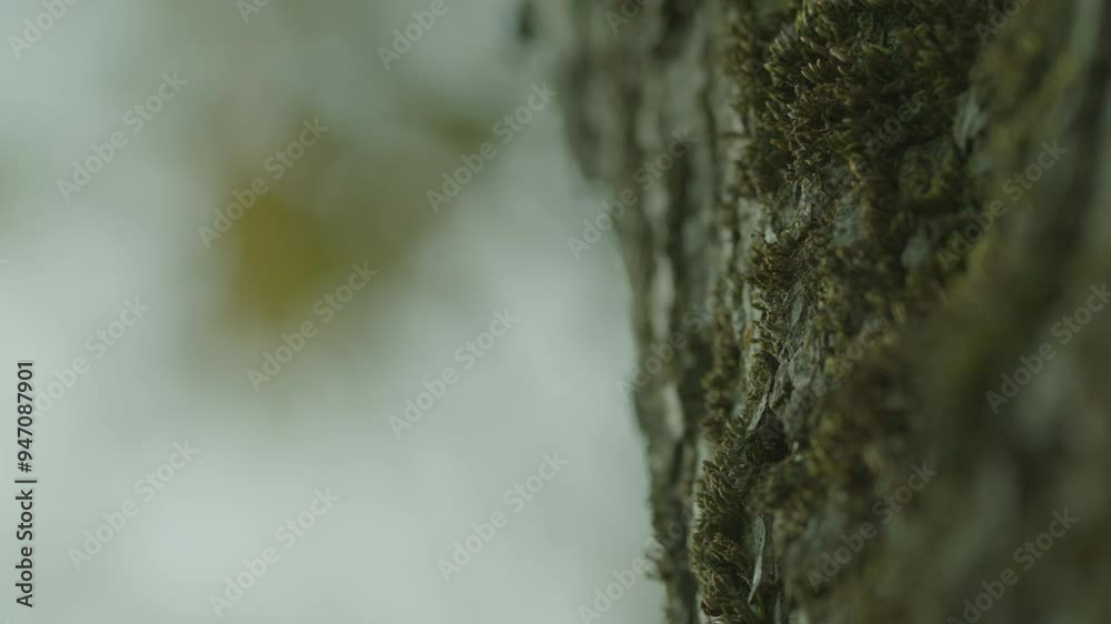 Close-Up Old Pine Tree Trunk With Brown Bark In The Forest Close-Up Old Pine Tree Trunk With Brown Bark In The Forest