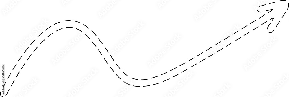 Fototapeta premium Arrow dashed line element