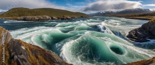 Whirlpools and Eddies in a Mountain River