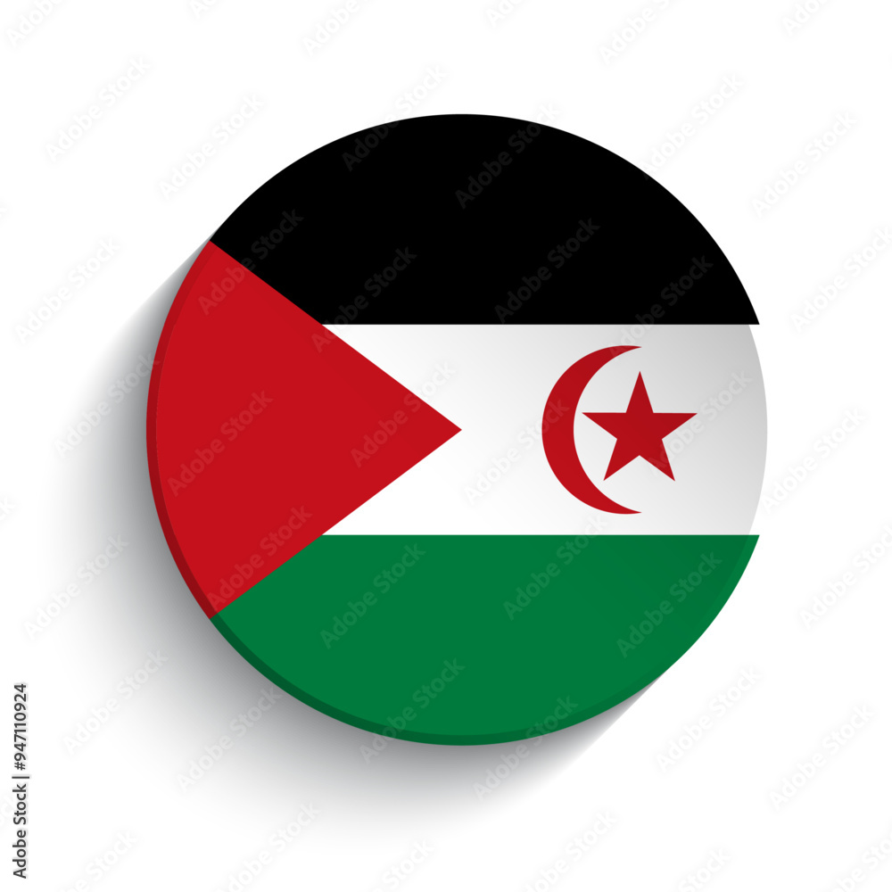 Western Sahara flag button Western Sahara flag button