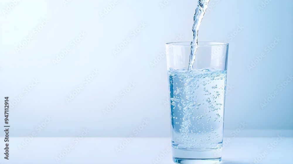Pouring Water in Glass, Refreshing, Hydration Pouring Water in Glass, Refreshing, Hydration
