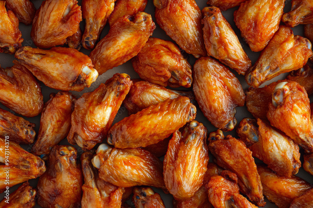 Fried Delicious And Juicy Chicken Wings In Grill Sauce Created With Artificial Intelligence Fried Delicious And Juicy Chicken Wings In Grill Sauce Created With Artificial Intelligence