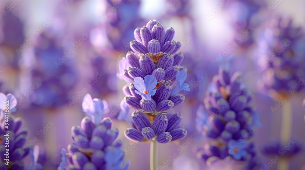 Close-up of Purple Lavender Flowers in Bloom Close-up of Purple Lavender Flowers in Bloom
