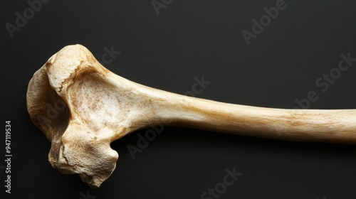 Close-up of a Bone on Black Background photo