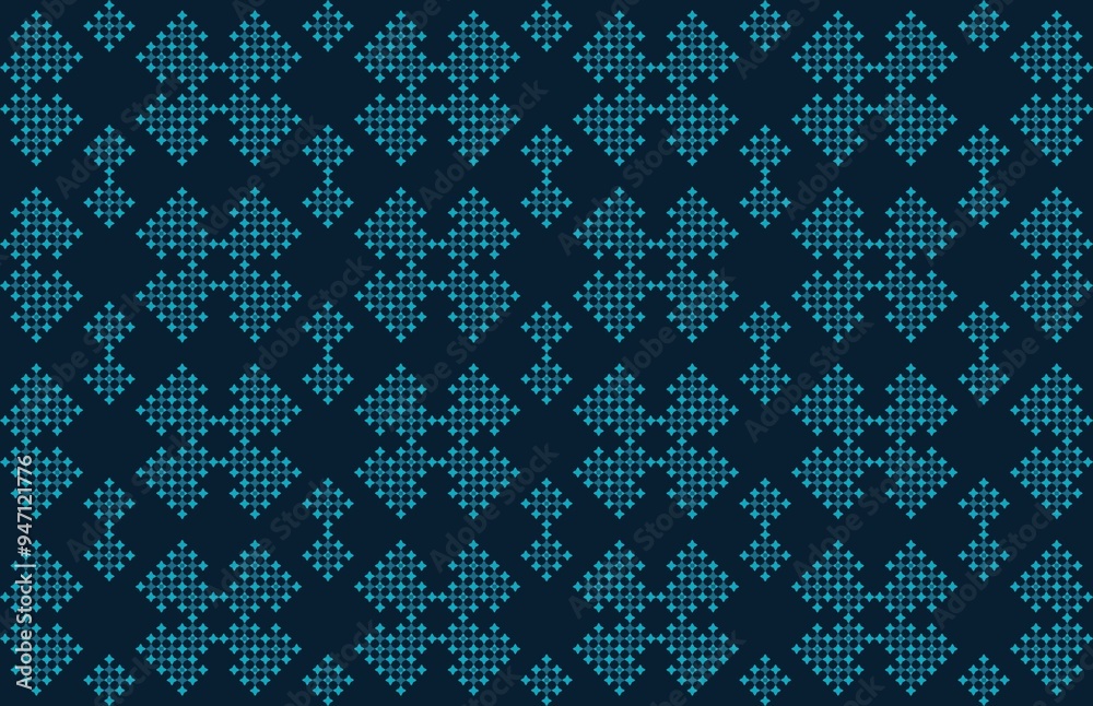 Fabric pattern, european, textile graphics, patchwork, ikat vector,