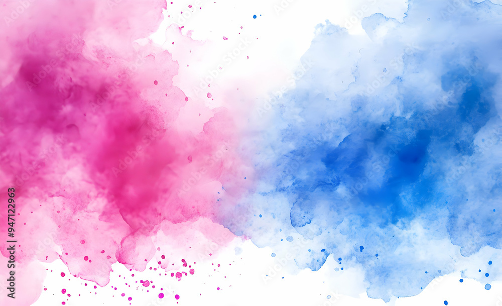 Abstract Watercolor Background with Pink and Blue Splashes Abstract Watercolor Background with Pink and Blue Splashes