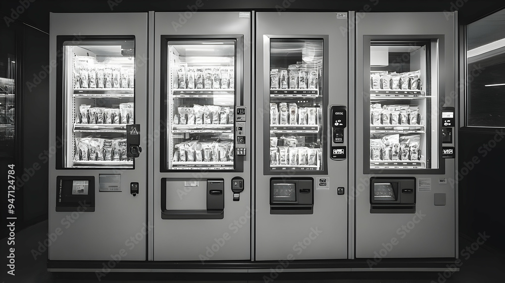Modern Vending Machine With Snacks and Drinks Modern Vending Machine With Snacks and Drinks