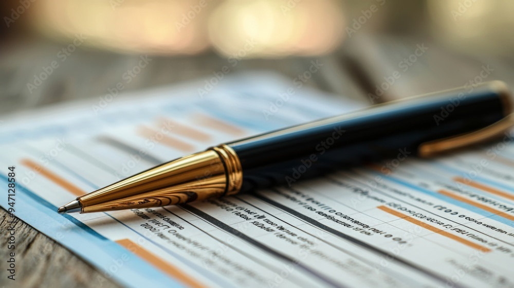 Economic policy brief with a pen placed on top Economic policy brief with a pen placed on top