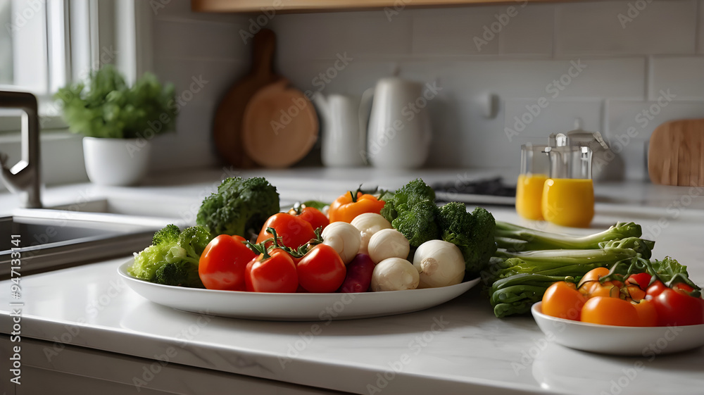 vegetables on the kitchen counter vegetables on the kitchen counter