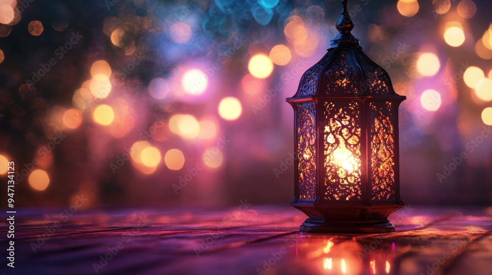 Illuminated Lantern with Festive Lights Illuminated Lantern with Festive Lights