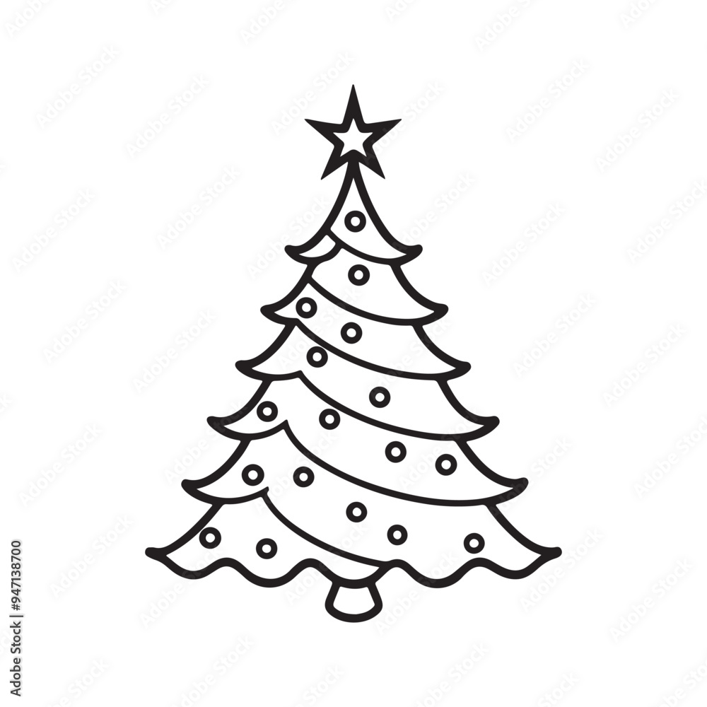 Fototapeta premium Elegant Tree Vector Perfect for NatureThemed Designs and Projects