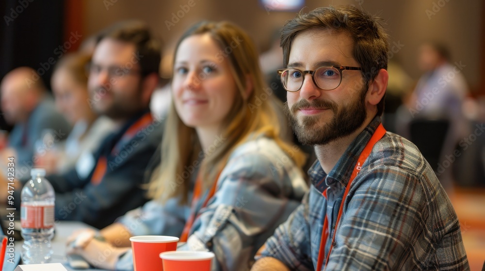 Fototapeta premium Networking Opportunity: A planned period allowing attendees to connect, discuss experiences, and develop professional relationships with peers. 