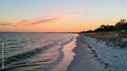 Wallpaper Mural Sunset Beach Waves Coastal Landscape Torontodigital.ca