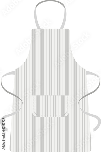 Strip pattern kitchen apron