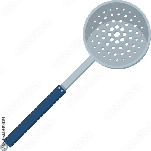 Kitchen utensil soup ladle with holes