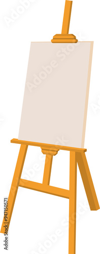 Painting tool wooden easel frame and drawing paper