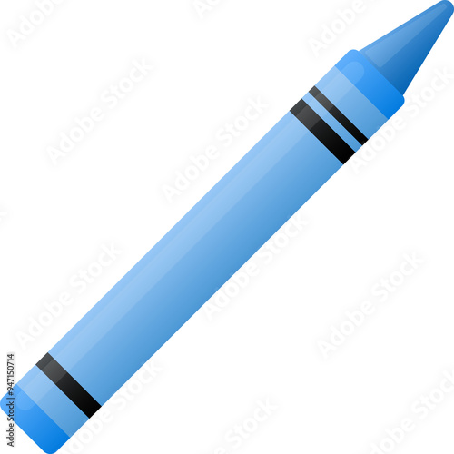 Painting tool blue crayon