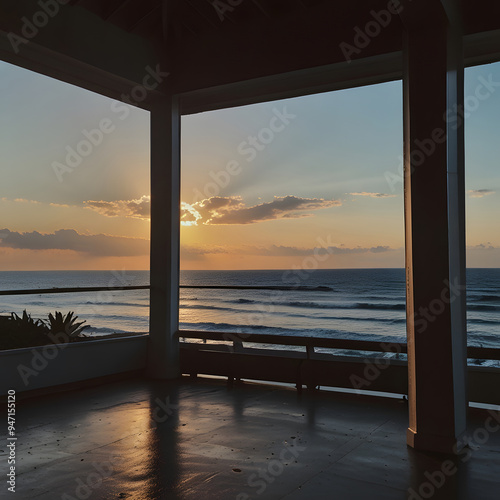 sunset on the beach