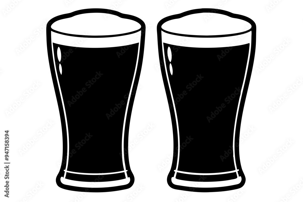 beer silhouette, Two glasses of beer, beer glass bottle icon symbol. beer vector illustration
beer silhouette, Two glasses of beer, beer glass bottle icon symbol. beer vector illustration