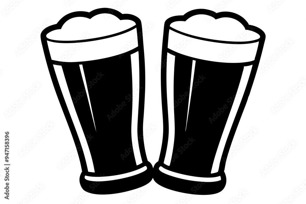 beer silhouette, Two glasses of beer, beer glass bottle icon symbol. beer vector illustration
beer silhouette, Two glasses of beer, beer glass bottle icon symbol. beer vector illustration
