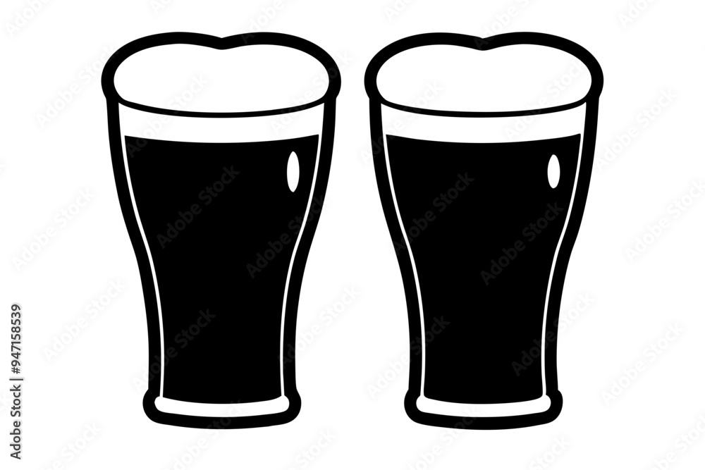 beer silhouette, Two glasses of beer, beer glass bottle icon symbol. beer vector illustration
beer silhouette, Two glasses of beer, beer glass bottle icon symbol. beer vector illustration