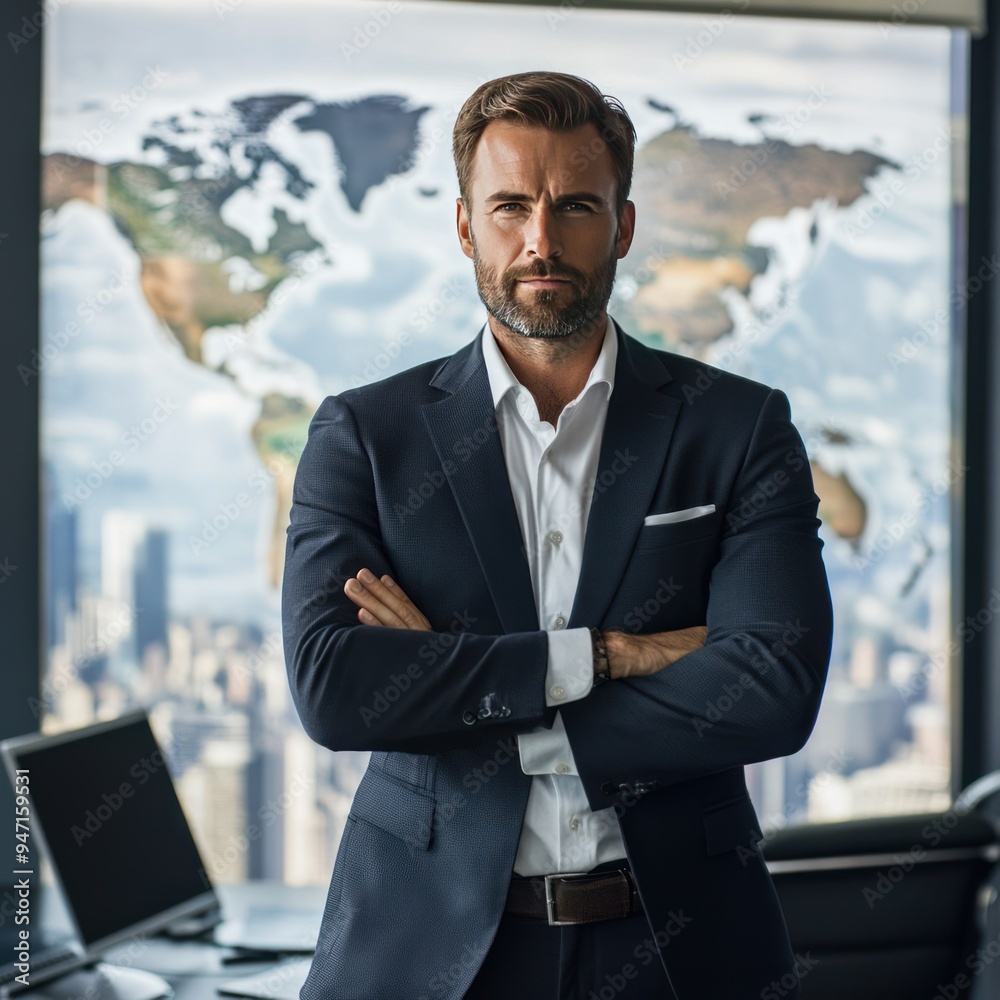 Corporate executive overseeing global business operations Corporate executive overseeing global business operations