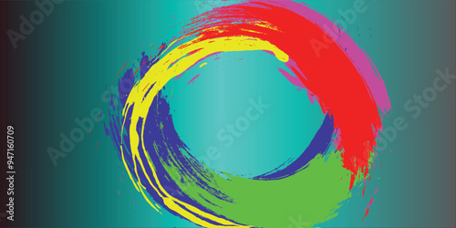 Colored background with circles Vector Graphics.