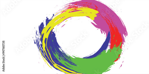 Colored background with circles Vector Graphics.