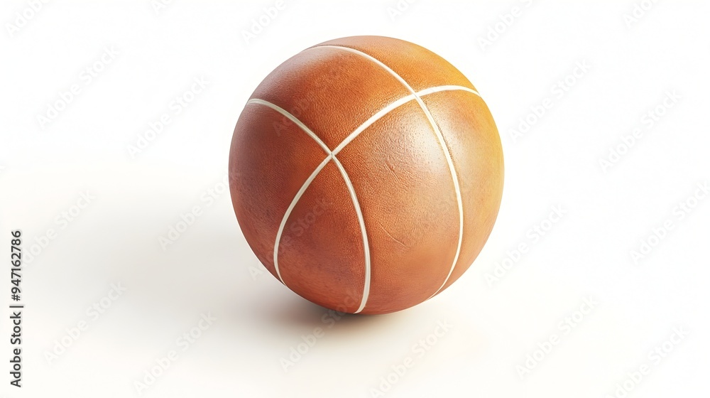 Bright Orange Volleyball on Clean White Background Bright Orange Volleyball on Clean White Background