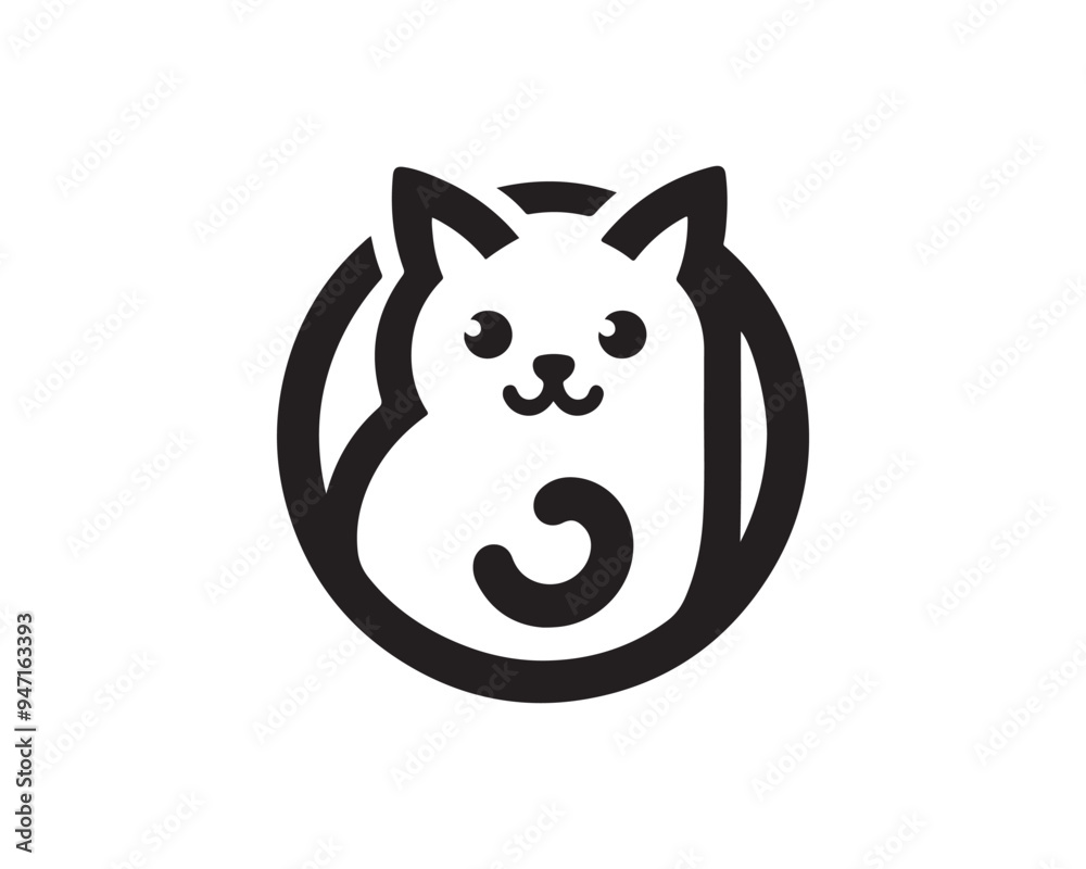 Cat logo design icon symbol vector illustration Cat logo design icon symbol vector illustration