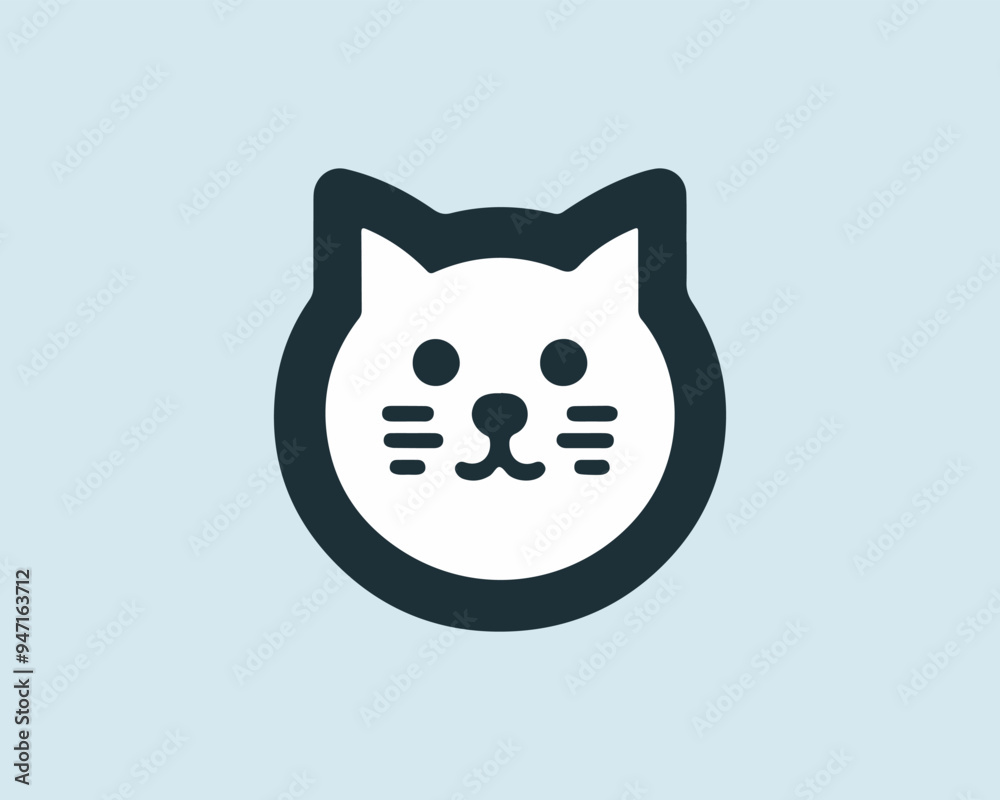 Cat logo design icon symbol vector illustration