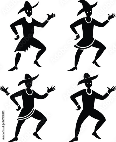 Man Dancing Outline Silhouette Graphics Collection