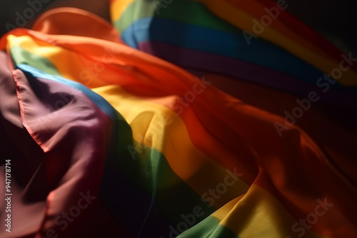 Fototapeta Rainbow Pride Flag Close Up