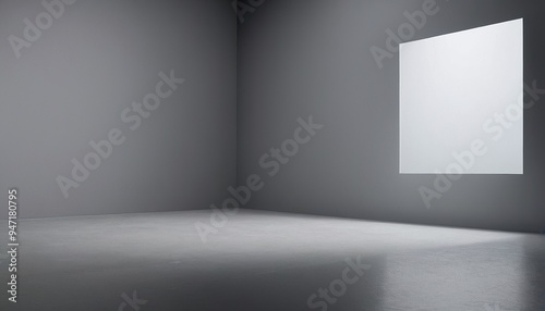 A dark room with a light that is on the wall 5